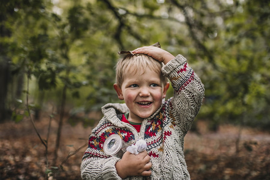 spelen in de herfst
