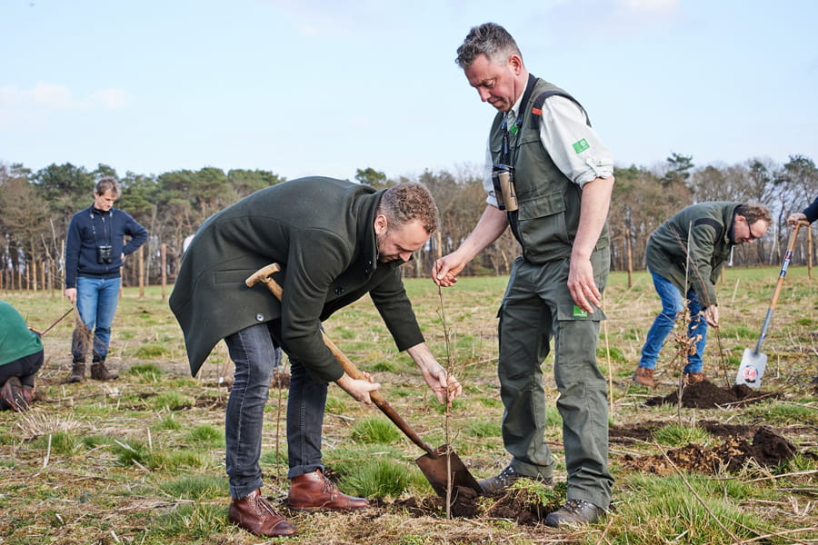 Aanplanting nieuw bos