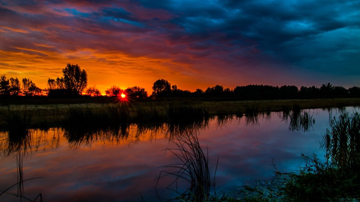 Zonsondergang in Kil van Hurwenen