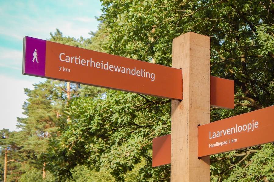 route cartierheidewandeling en laarvenloopje