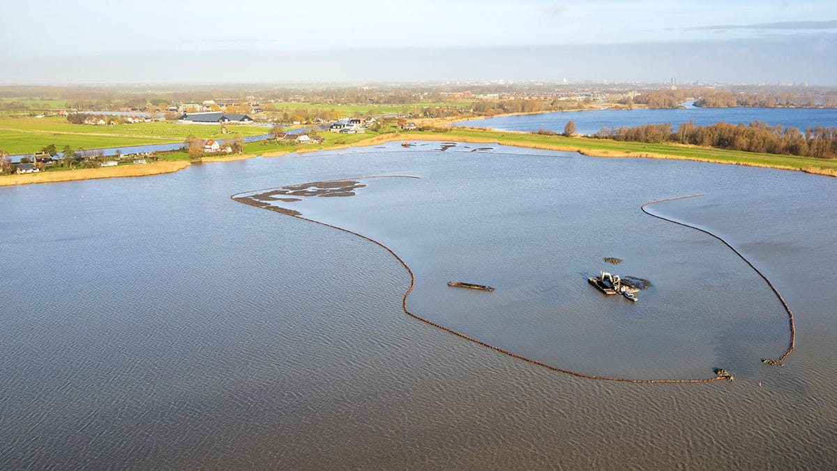 Luchtfoto van de vogelplas