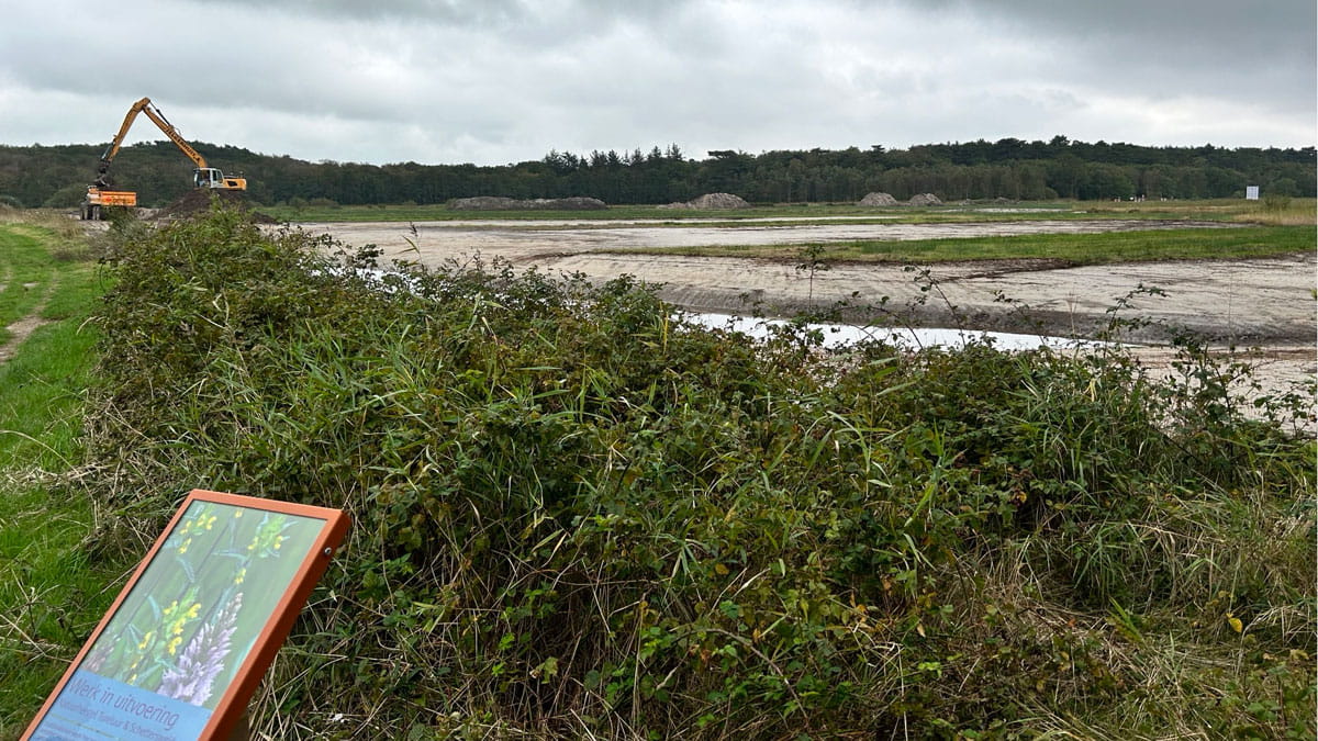 Werkzaamheden in natuurgebied De Dennen, Texel